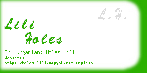 lili holes business card